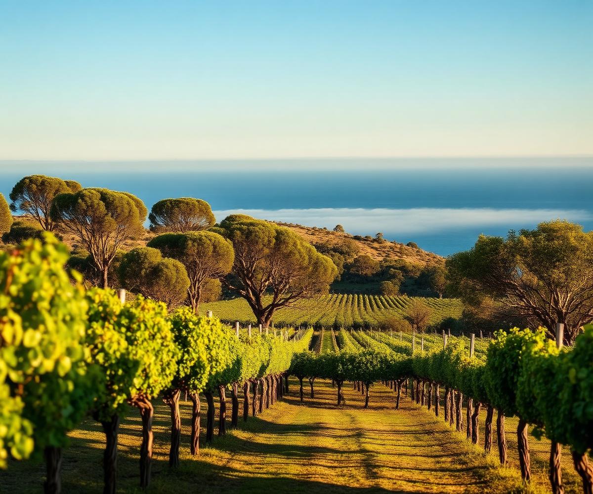 Margaret River vineyard near the coast